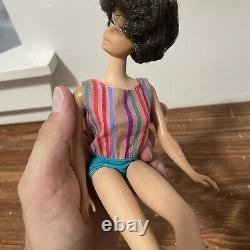 Vintage American Girl 1958 Transitional Bubble Cut Barbie Doll Swimsuit 1071