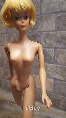 Vintage American Girl Barbie Doll Blonde Original withstand, heels, swimsuit