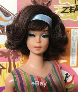 Vintage American Girl Dark Brunette Japanese Side Part Barbie Doll byApril