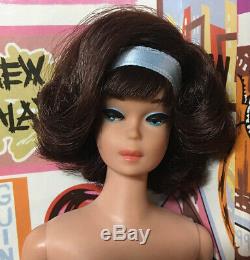 Vintage American Girl Dark Brunette Japanese Side Part Barbie Doll byApril