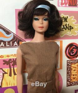 Vintage American Girl Dark Brunette Japanese Side Part Barbie Doll byApril