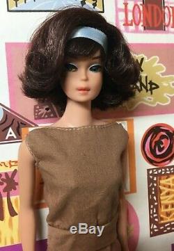 Vintage American Girl Dark Brunette Japanese Side Part Barbie Doll byApril