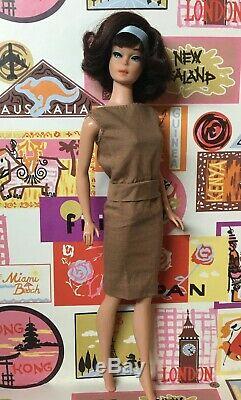 Vintage American Girl Dark Brunette Japanese Side Part Barbie Doll byApril