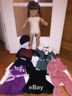 Vintage American Girl Doll Molly 5 Outfit Lot Pleasant Company White Body Pajama