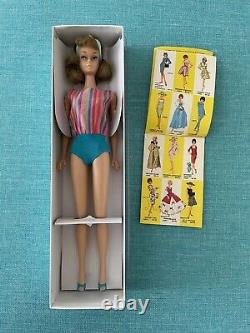 Vintage Blonde Original Side Part American Girl Barbie Suit Shoes Booklet 1965