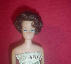 Vintage Bubblecut Barbie Doll Rare American Girl Face 1958 Mark Neck Rim