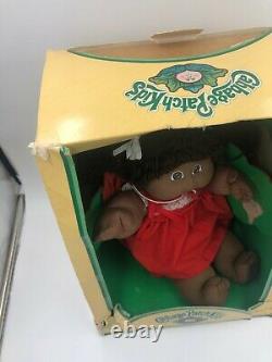 Vintage Cabbage Patch Doll African American Girl Yarn Hair with box- Please read