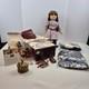 Vtg 1989 Pleasant Company American Girl Samantha Doll White Body Outfits Box Lot