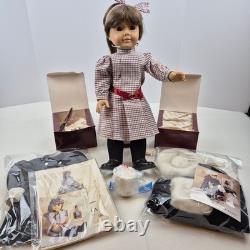 Vtg 1989 Pleasant Company American Girl Samantha Doll White Body Outfits Box Lot