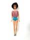 Vtg 60's Barbie American Girl Doll Brunette Bendable Legs with Swimsuit & Heels