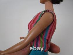 Vtg 60's Barbie American Girl Doll Brunette Bendable Legs with Swimsuit & Heels