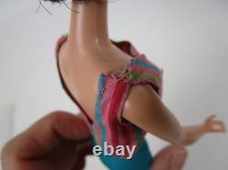 Vtg 60's Barbie American Girl Doll Brunette Bendable Legs with Swimsuit & Heels