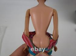 Vtg 60's Barbie American Girl Doll Brunette Bendable Legs with Swimsuit & Heels