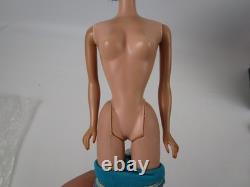Vtg 60's Barbie American Girl Doll Brunette Bendable Legs with Swimsuit & Heels