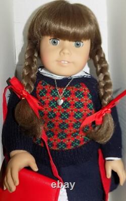 WHITE BODY Molly ORIG BRAIDS Pleasant Co American Girl Doll Meet Accessories BOX