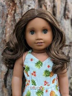 Willa Custom American Girl Doll OOAK Dark Brown Curly Hair Hazel Eyes Sonali