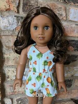 Willa Custom American Girl Doll OOAK Dark Brown Curly Hair Hazel Eyes Sonali