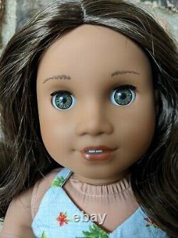 Willa Custom American Girl Doll OOAK Dark Brown Curly Hair Hazel Eyes Sonali