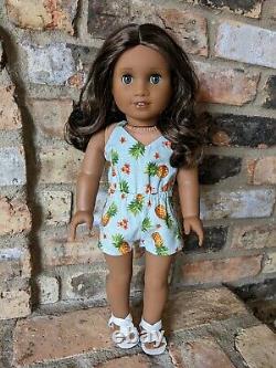 Willa Custom American Girl Doll OOAK Dark Brown Curly Hair Hazel Eyes Sonali